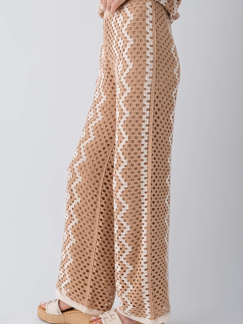 Z Supply Loma Crochet Beachy Boho Wide Leg Pants Size XL NWT